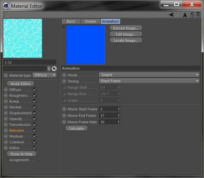 Texture Animation Settings
