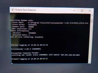 And this is what my slave window is saying.