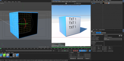 With a simple label material (diffuse+opacity chanel) above a mix material, it doesn't work