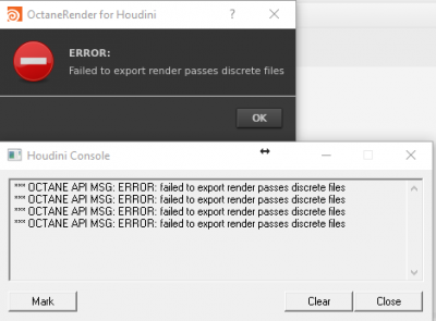 error message