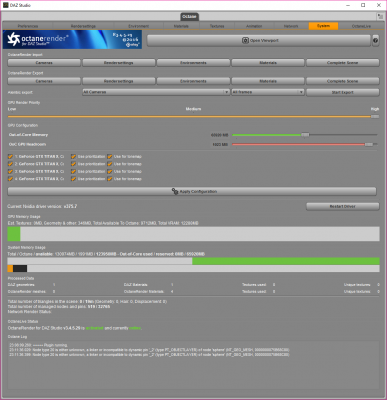 Error shown in the Octane System Tab