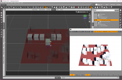 Preview instance and actual instances being rendered in Octane Viewport