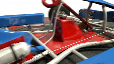 Motion blur. You can see that there is no motion blur for the ground.
