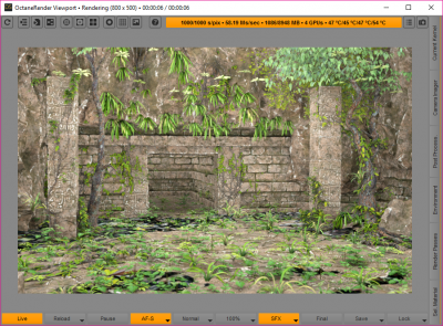Octane Viewport - ivy hidden