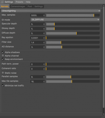 render settings
