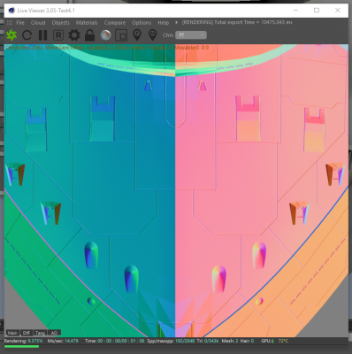 Octane Live viewer Tangent pass