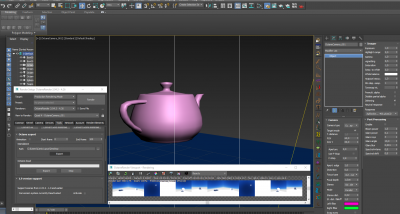 3ds max scene with Octane camera+сubemap parameters + export to ORBX: