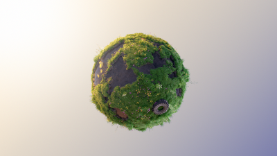 Object distribution with Octane Scatter.