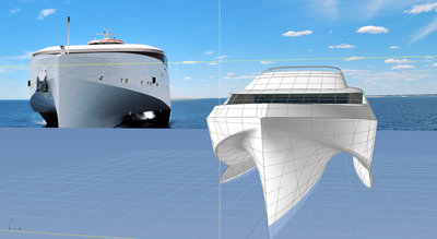 Austal car ferry on which the Navy LCS was based.