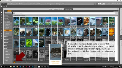 Installation State example - Installed products colored - Available in gray