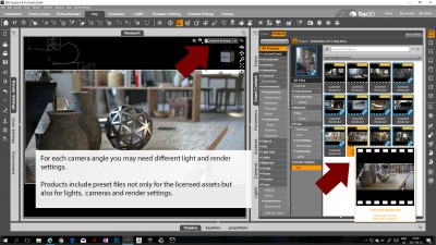 Presets example - Automatically apply the rendersettings to match a preset camera