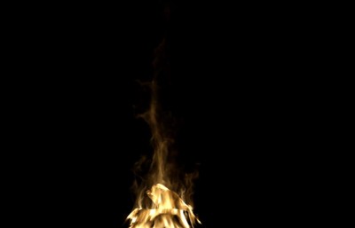 Here is the fire appearing to multiply by the log geometry