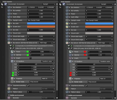 Similarly we set some Octane Node specific parameters for an HDR (marked in green color) that are also lost in our next Octane/Unity session working in the same project. Of course we have tried pressing Save Scene/Project many times.