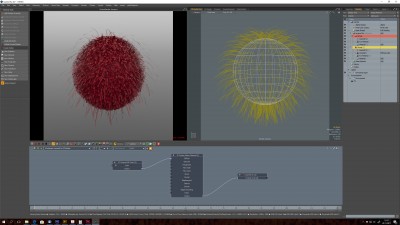 Modo layered fur setup