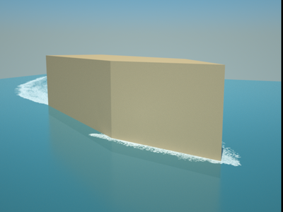 Glossy water with slight opacity