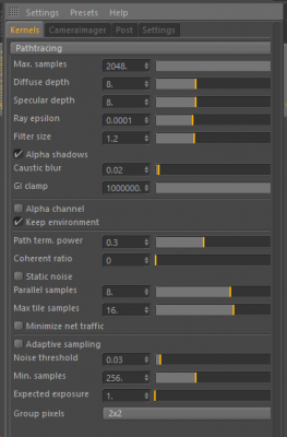 Octane Settings