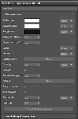 My current tear line specular setup