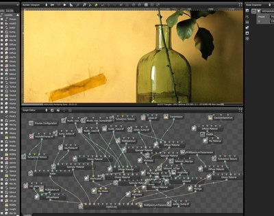 This is the graph i get while building in Octane only 50% of shaders of this very simple scene... I cant figure out to work with this graph efficiently, one should be able to open just one shader when clicking on its root ... also a RENDER REGION could be a +++