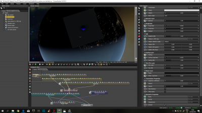 Planetary environment behind ground plane