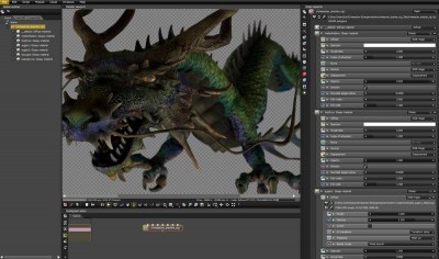 Screenshot of Dragon in Octane