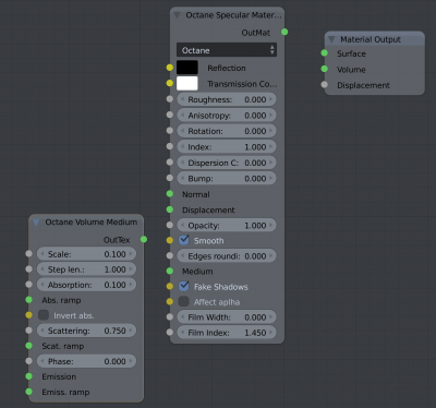 Material settings for the &quot;domain&quot;