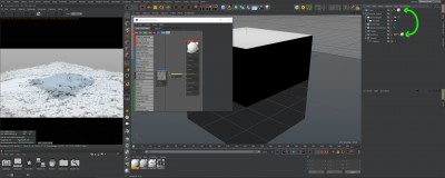 When switching materials, displaced Floor, no displacement on the cube, something very strange is happening.