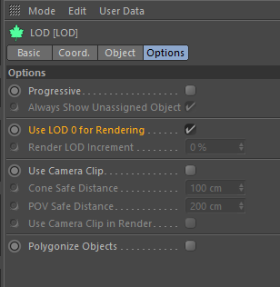 Use LOD 0 for Rendering