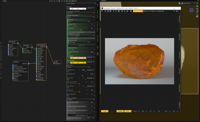 The material set up, added some bump.