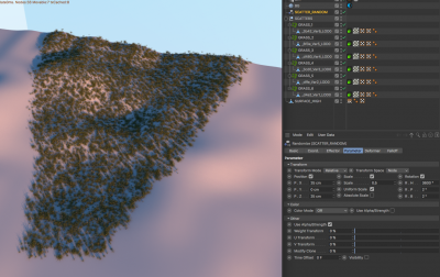 Scatter Random Effector Position