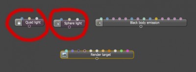 Quad and sphere spectron light nodes in Standalone
