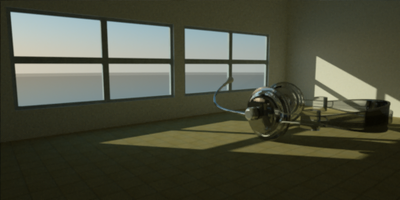 rendered with ver 2.41...sunlight thru glass