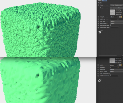 Displacement auto bump map