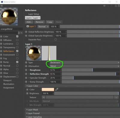 Cinema 4D PBR Metal