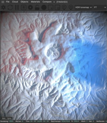 final Z depth displacement result