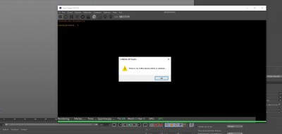here is the message displayed by octane