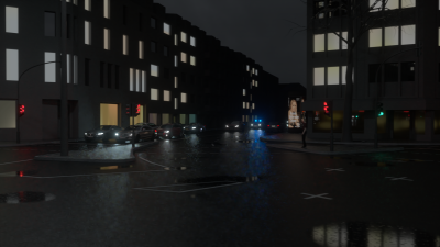 Very ugly reflexions of headlights and police lights