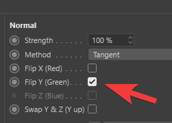 Flip Y channel in Normal Map