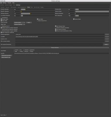 Settings Other OpenGL