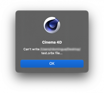 Can't write error.