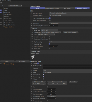 Octane settings