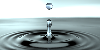 disrupted water surface