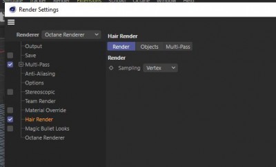 Render Config -&gt; Hair