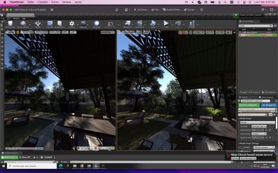Most of the the trees and foliage are build or rendered using GPU Lightmass as static.