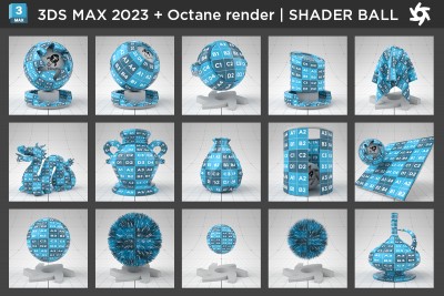 3ds max 2023 octane render SHADER BALL.jpg