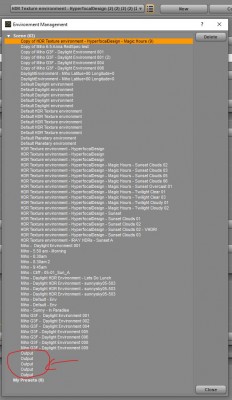 Output nodes in the Environment Deletion List