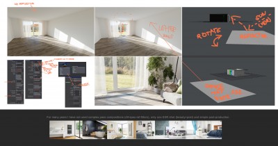 Light from the exterior - setup