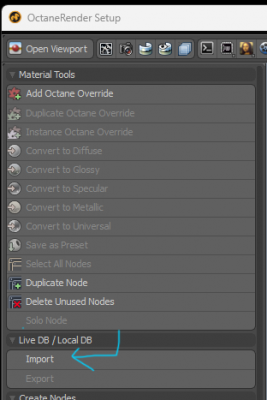 Import Button inside Modo