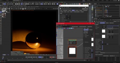 Primitive light + spotlight node produce pretend results though with no light beam capability.