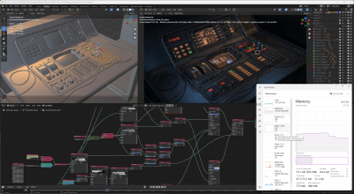 Loading the scene in the &quot;Viewport Shading&quot; / Live rendering