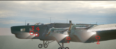 After optical vignetting, beams show through geometry